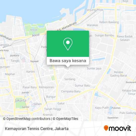 Peta Kemayoran Tennis Centre