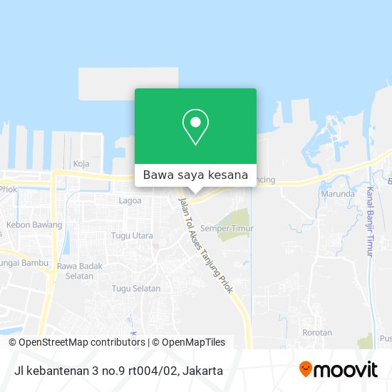 Peta Jl kebantenan 3 no.9 rt004/02