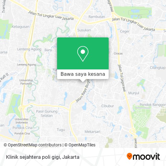 Peta Klinik sejahtera poli gigi