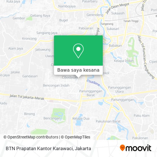 Peta BTN Prapatan Kantor Karawaci