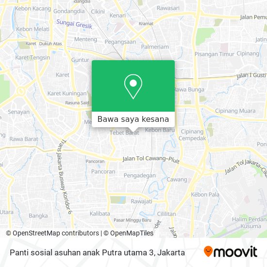 Peta Panti sosial asuhan anak Putra utama 3