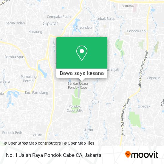 Peta No. 1 Jalan Raya Pondok Cabe CA