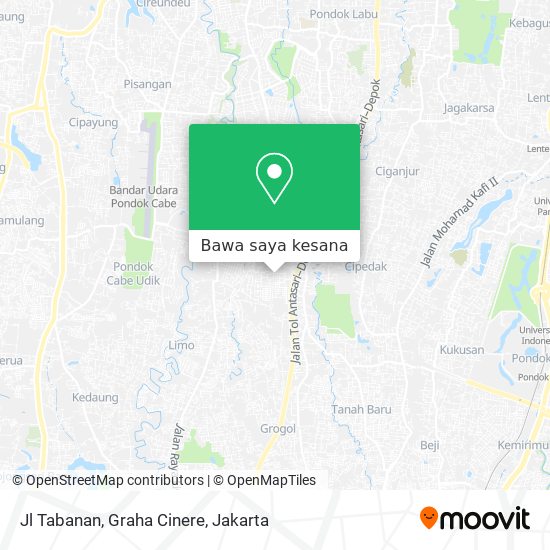 Peta Jl Tabanan, Graha Cinere