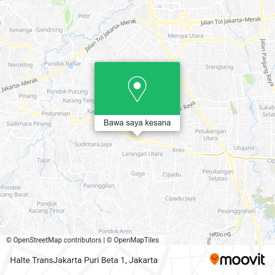 Peta Halte TransJakarta Puri Beta 1