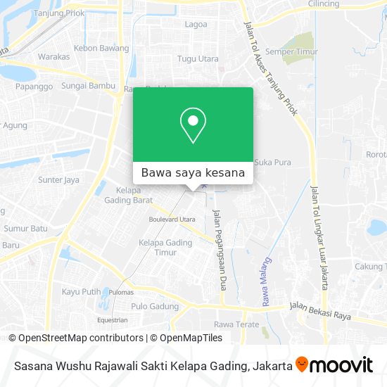 Peta Sasana Wushu Rajawali Sakti Kelapa Gading