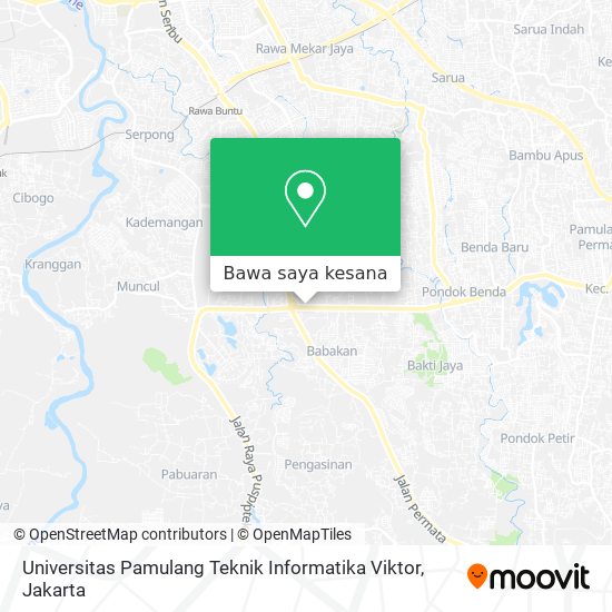 Peta Universitas Pamulang Teknik Informatika Viktor