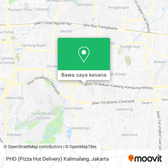 Peta PHD (Pizza Hut Delivery) Kalimalang
