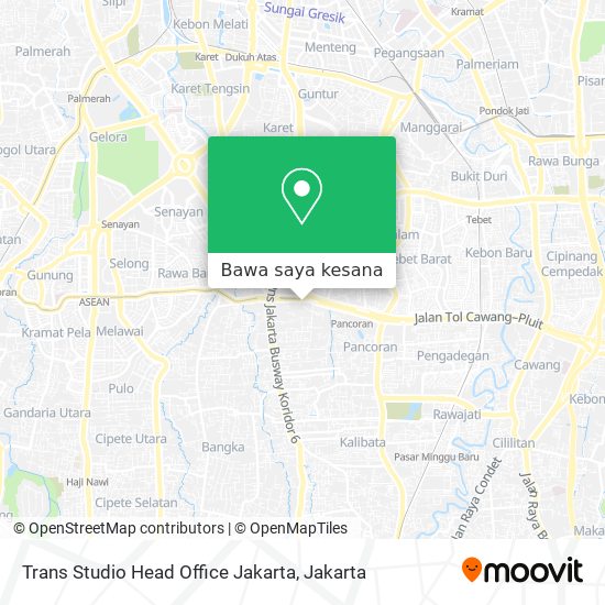 Peta Trans Studio Head Office Jakarta