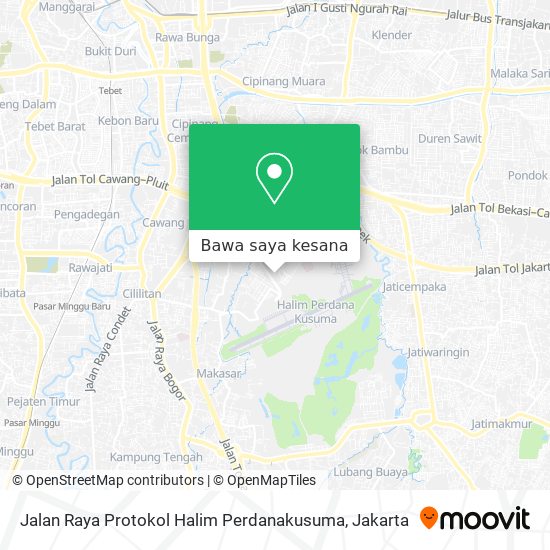 Peta Jalan Raya Protokol Halim Perdanakusuma