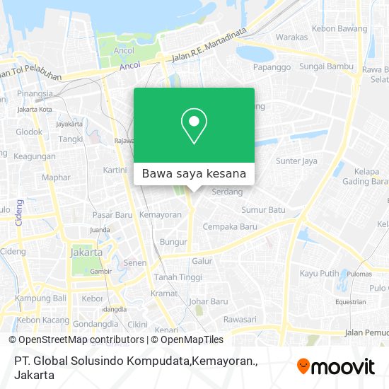 Peta PT. Global Solusindo Kompudata,Kemayoran.