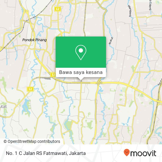 Peta No. 1 C Jalan RS Fatmawati