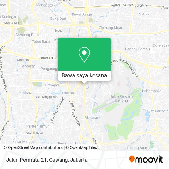 Peta Jalan Permata 21, Cawang