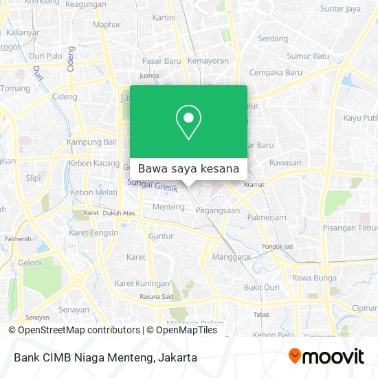 Peta Bank CIMB Niaga Menteng