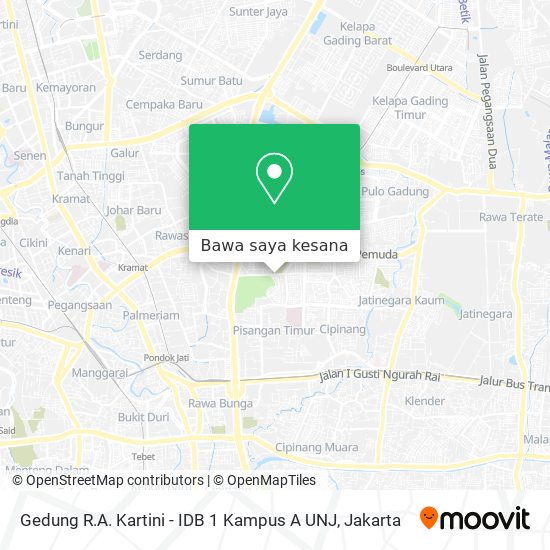 Peta Gedung R.A. Kartini - IDB 1 Kampus A UNJ