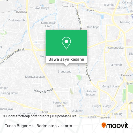Peta Tunas Bugar Hall Badminton