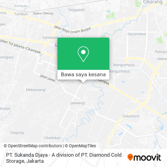 Peta PT. Sukanda Djaya - A division of PT. Diamond Cold Storage