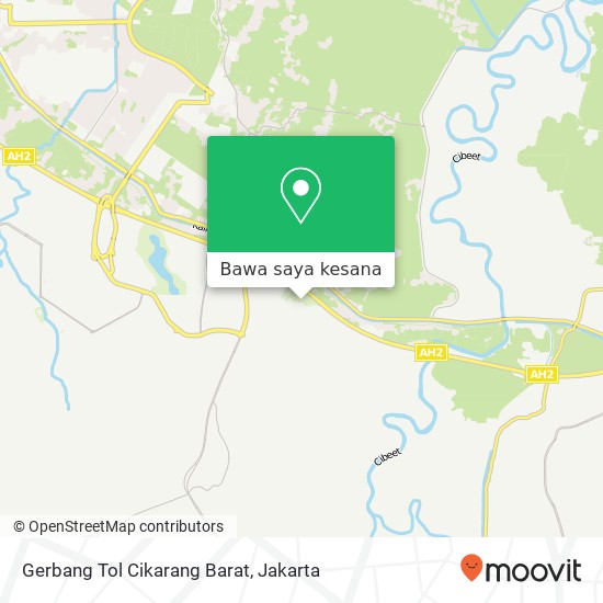 Peta Gerbang Tol Cikarang Barat