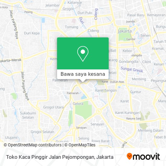 Peta Toko Kaca Pinggir Jalan Pejompongan