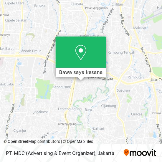 Peta PT. MDC (Advertising & Event Organizer)