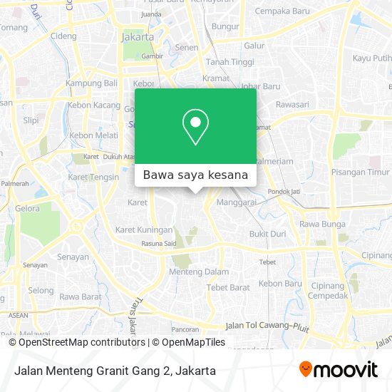 Peta Jalan Menteng Granit Gang 2