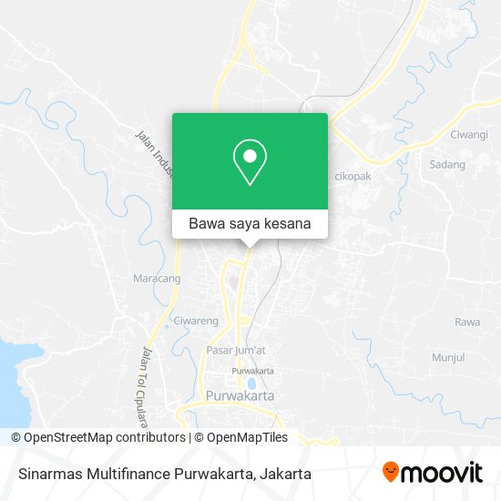 Peta Sinarmas Multifinance Purwakarta