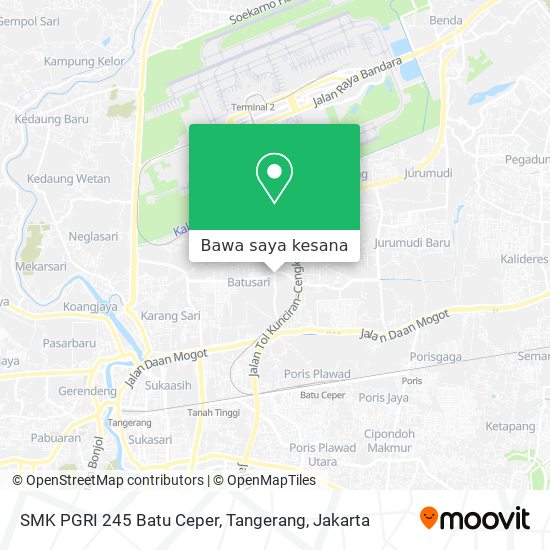 Peta SMK PGRI 245 Batu Ceper, Tangerang