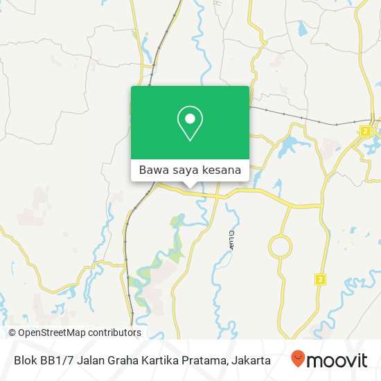 Peta Blok BB1 / 7 Jalan Graha Kartika Pratama