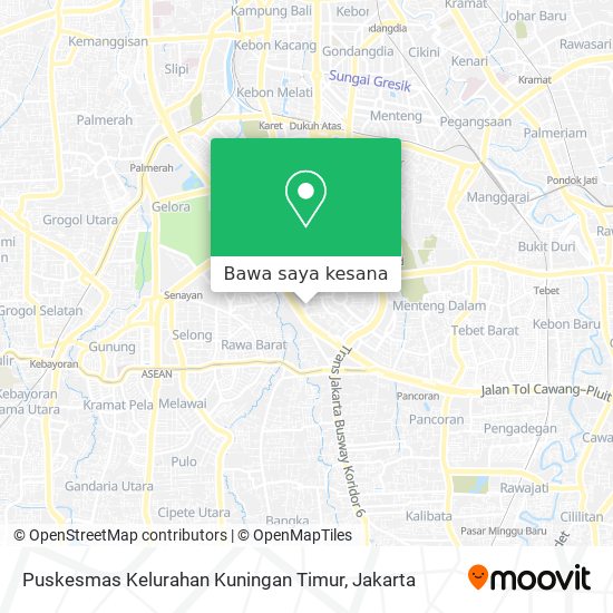 Peta Puskesmas Kelurahan Kuningan Timur