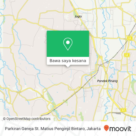 Peta Parkiran Gereja St. Matius Penginjil Bintaro