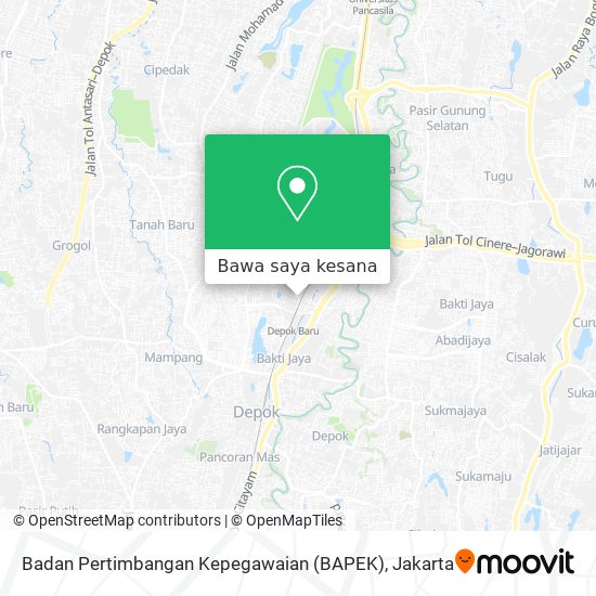 Peta Badan Pertimbangan Kepegawaian (BAPEK)