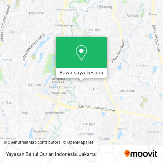 Peta Yayasan Baitul Qur'an Indonesia
