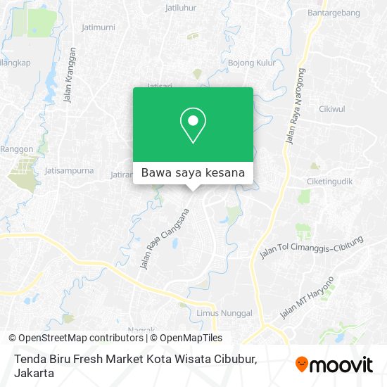 Peta Tenda Biru Fresh Market Kota Wisata Cibubur