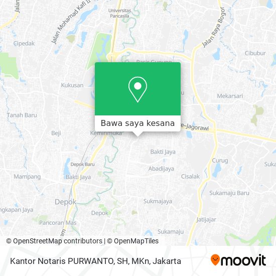 Peta Kantor Notaris PURWANTO, SH, MKn