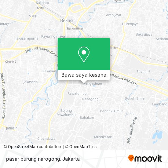 Peta pasar burung narogong