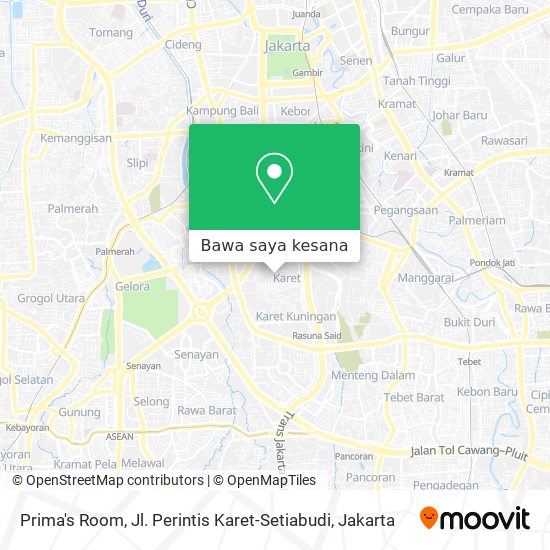 Peta Prima's Room, Jl. Perintis Karet-Setiabudi