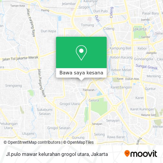 Peta Jl.pulo mawar kelurahan grogol utara