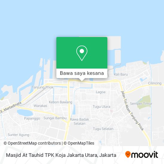 Peta Masjid At Tauhid TPK Koja Jakarta Utara