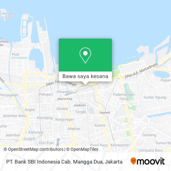Peta PT. Bank SBI Indonesia Cab. Mangga Dua