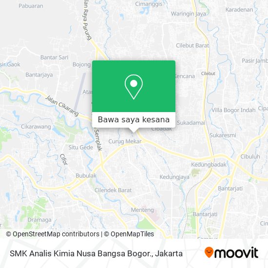 Peta SMK Analis Kimia Nusa Bangsa Bogor.