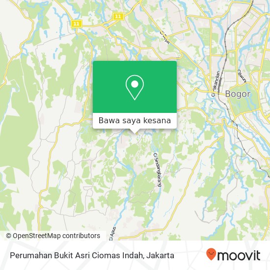 Peta Perumahan Bukit Asri Ciomas Indah