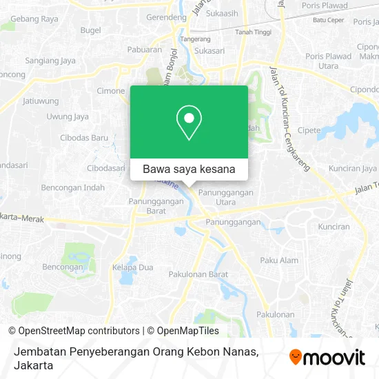 Peta Jembatan Penyeberangan Orang Kebon Nanas