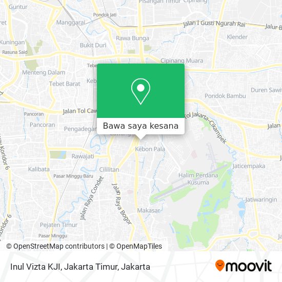 Peta Inul Vizta KJI, Jakarta Timur