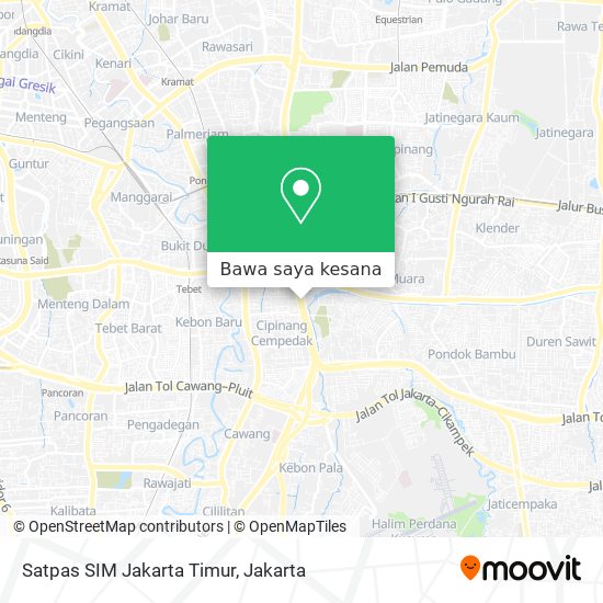 Peta Satpas SIM Jakarta Timur