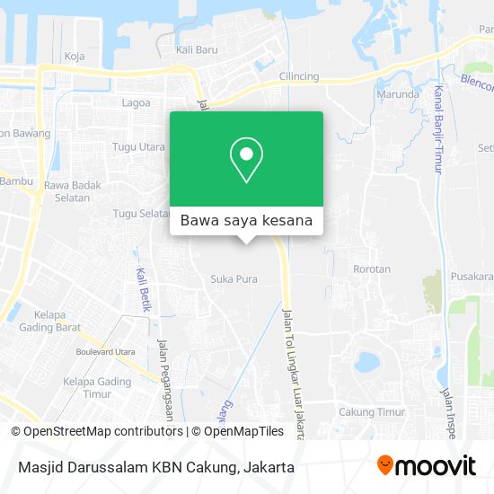 Peta Masjid Darussalam KBN Cakung