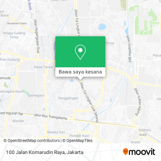 Peta 100 Jalan Komarudin Raya