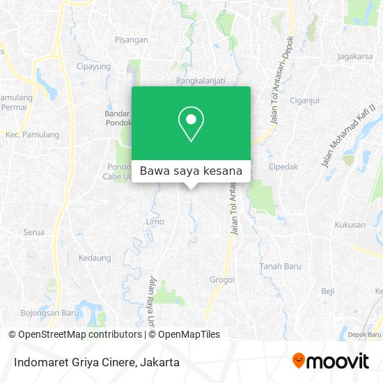 Peta Indomaret Griya Cinere