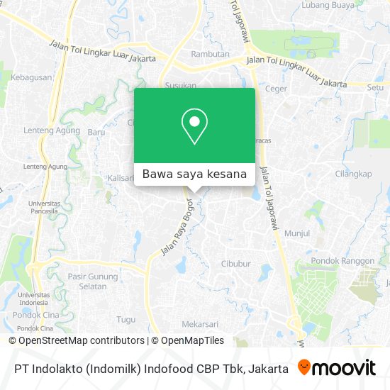 Peta PT Indolakto (Indomilk) Indofood CBP Tbk