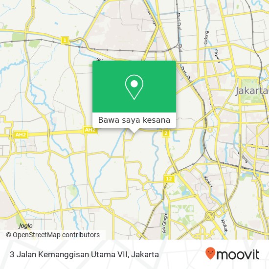 Peta 3 Jalan Kemanggisan Utama VII