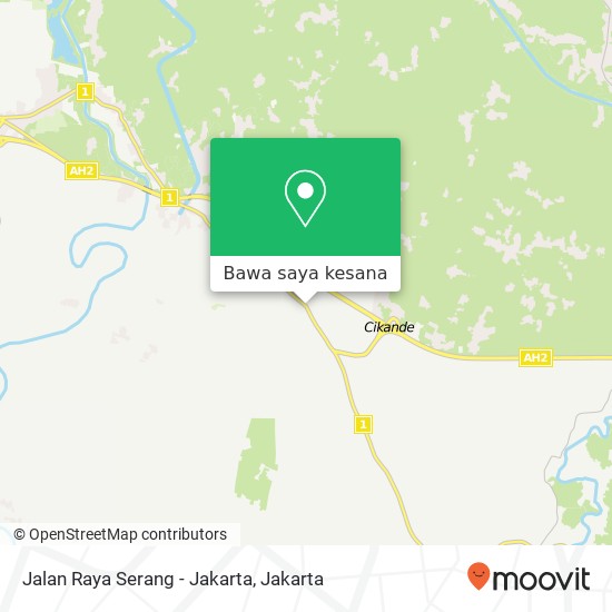 Peta Jalan Raya Serang - Jakarta