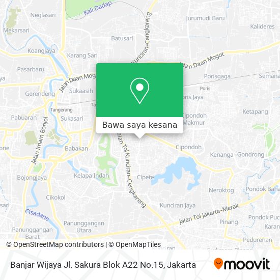 Peta Banjar Wijaya Jl. Sakura Blok A22 No.15